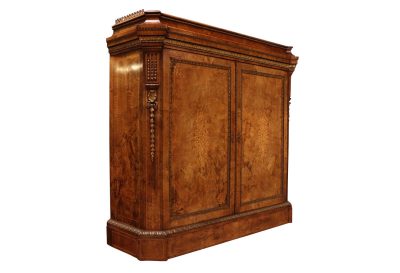 Victorian Burr Walnut Side Cabinet