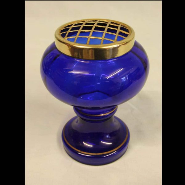 Antique 20th Century Bristol Blue Glass Posey Vase