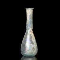 Ancient Roman glass flask K411a