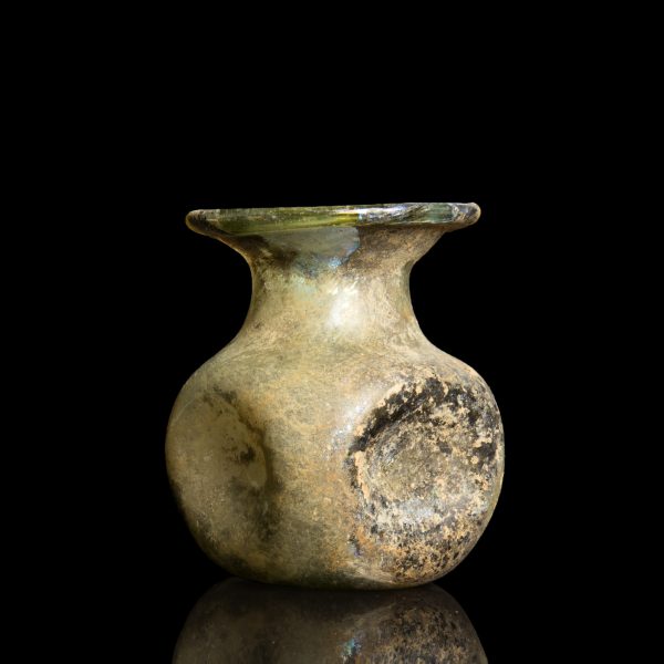 Ancient Roman glass jar