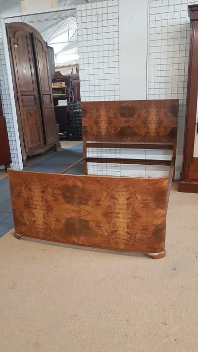 Good Art Deco Walnut Double Bed - Image 6