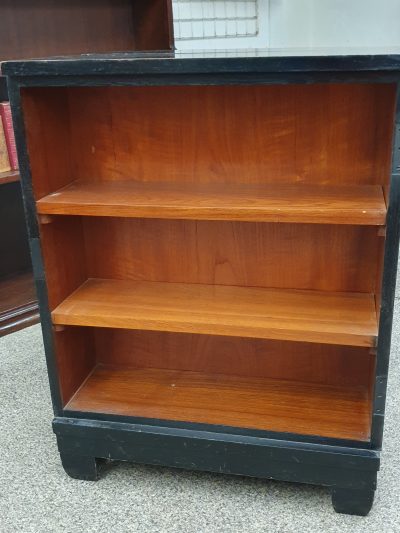 Good Antique Small Pair of Art Deco Ebonised Bookcases - Image 9