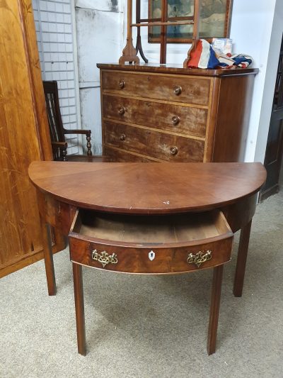 Antique Georgian Demi Lune Side Table - Image 3