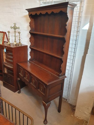 Small Antique Edwardian Oak Dresser - Image 3