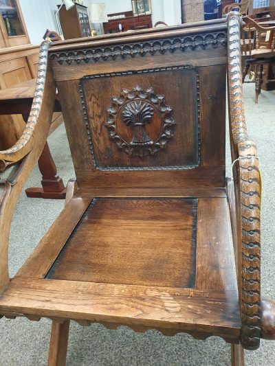 Antique Glastonbury Armchair - Image 3