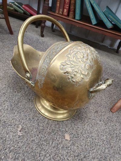 Antique Brass Coal Scuttle - Image 2