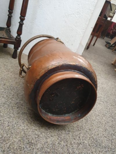 Antique Tall Copper Scuttle - Image 6