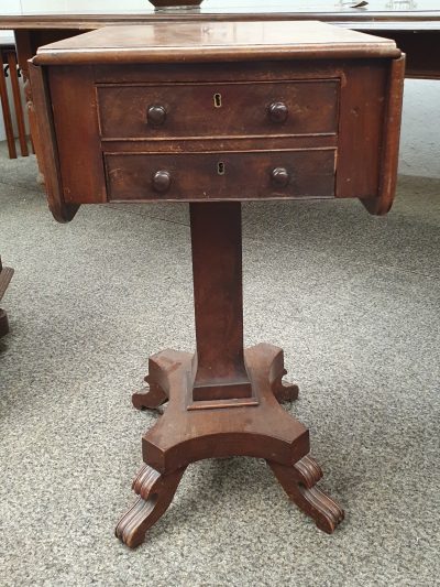 Small Antique Pedestal Table - Image 6