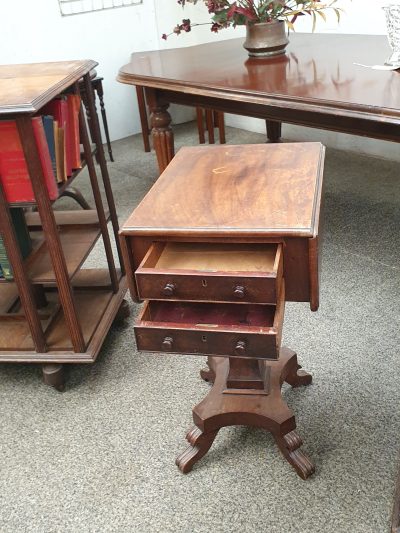 Small Antique Pedestal Table - Image 5