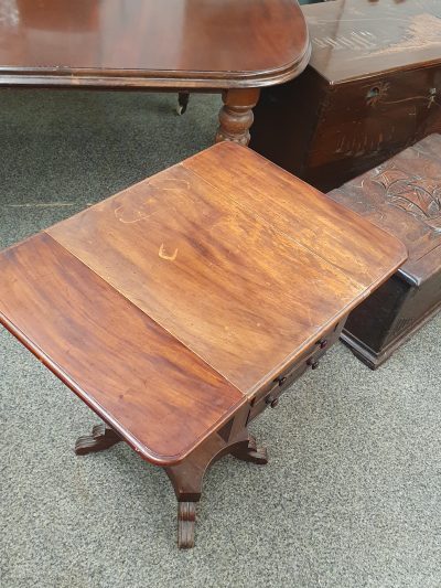 Small Antique Pedestal Table - Image 3