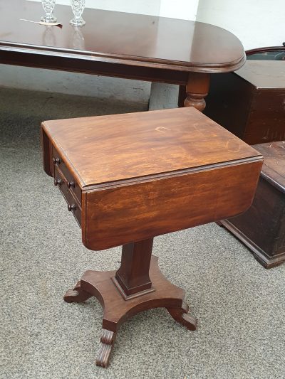 Small Antique Pedestal Table - Image 2