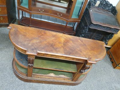 Antique Victorian Walnut Open Front Credenza - Image 3