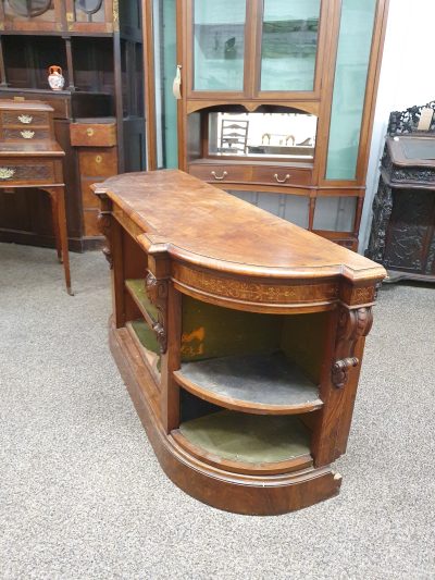 Antique Victorian Walnut Open Front Credenza - Image 2