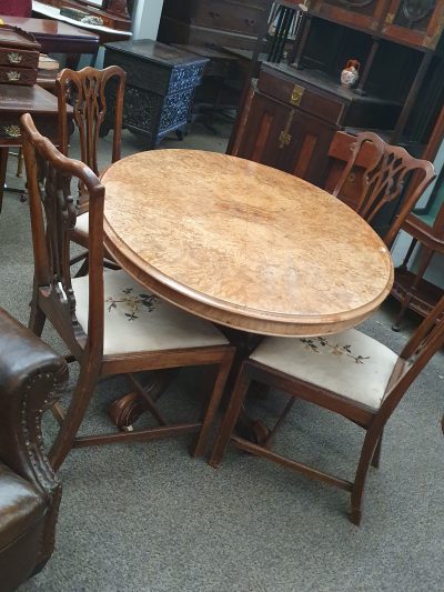 Antique Victorian Walnut Table - Image 6