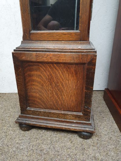 Good Antique 1920's Oak Chiming Grandmother Clock - Image 5