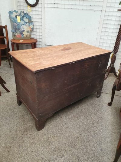 Large Antique Georgian Pine Box Chest - Image 9