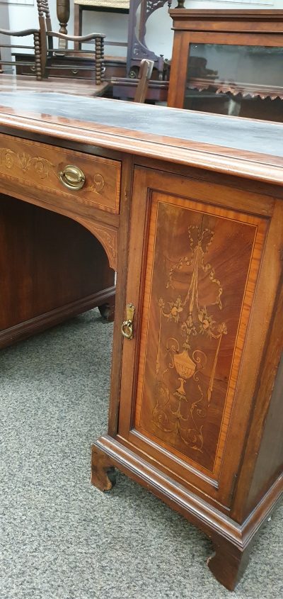 Antique Inlaid Desk Dressing Table - Image 6