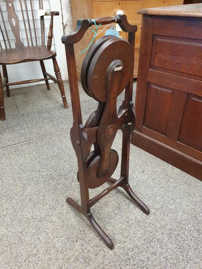 Antique Edwardian Oak Cake Stand - Image 5