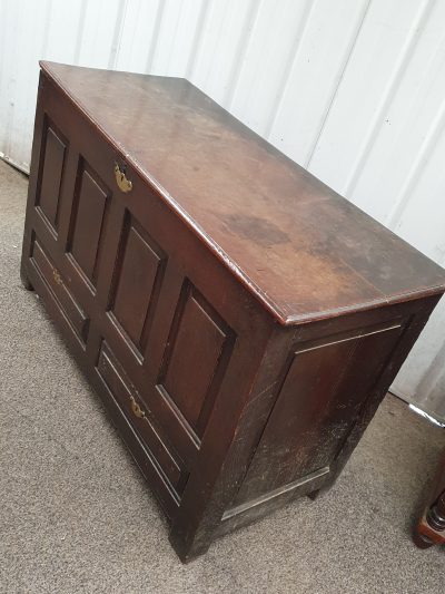 Antique Georgian Oak Mule Chest Box - Image 2