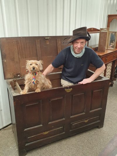 Antique Georgian Oak Mule Chest Box - Image 6