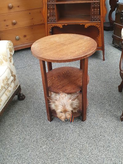 Small Arts & Crafts Oak Table - Image 6