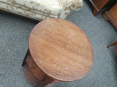 Small Arts & Crafts Oak Table - Image 4