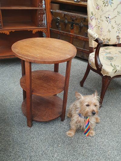 Small Arts & Crafts Oak Table - Image 5