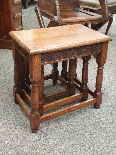 Good 1920's Oak Nest of Tables - Image 6