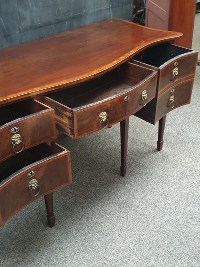 Antique Georgian Serpentine Inlaid Sideboard - Image 6