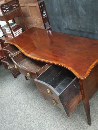 Antique Georgian Serpentine Inlaid Sideboard - Image 8