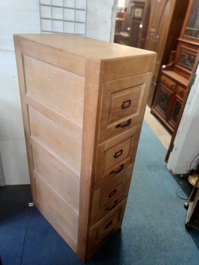 Vintage Oak 4drw Office Filing Cabinet - Image 3