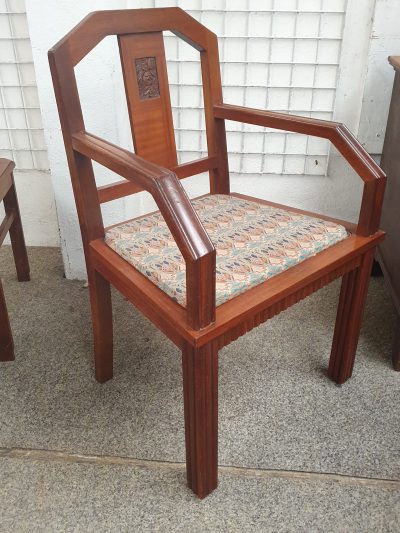 Good Set of 6 Art Deco Dining Chairs - Image 6