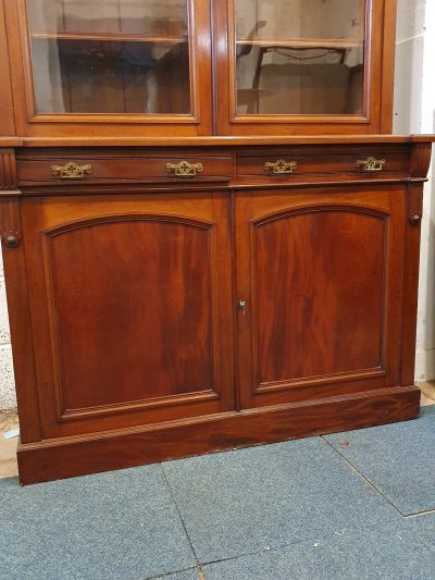 Tall Antique Glazed Top Bookcase - Image 6