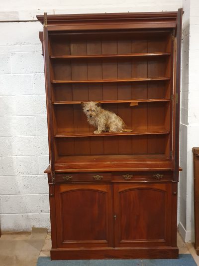 Tall Antique Glazed Top Bookcase - Image 3