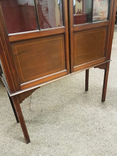 Antique Edwardian Inlaid Display Cabinet - Image 7