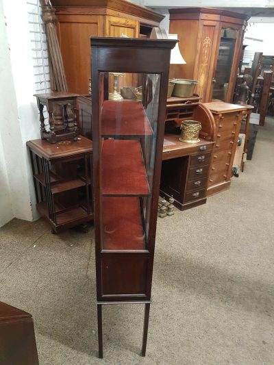 Antique Edwardian Inlaid Display Cabinet - Image 8