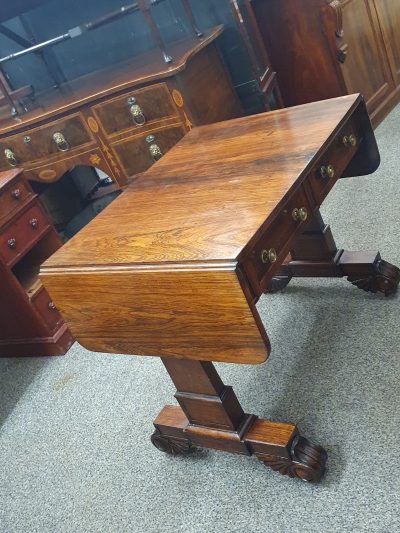 Good Antique Rosewood Sofa Table - Image 8