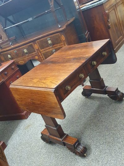 Good Antique Rosewood Sofa Table - Image 7