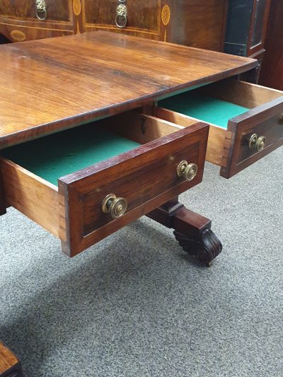 Good Antique Rosewood Sofa Table - Image 9