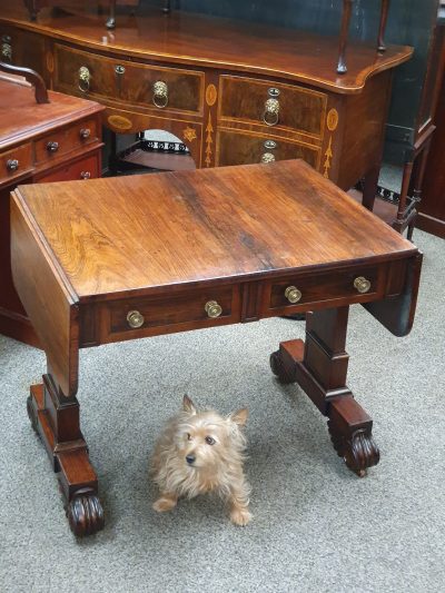 Good Antique Rosewood Sofa Table - Image 15