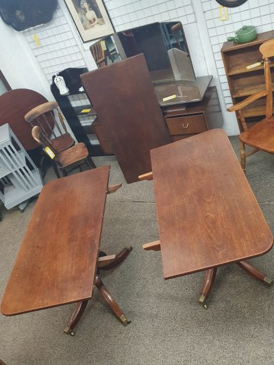 Good Antique Regency Dining Table Seats 8 - Image 4