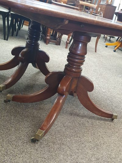 Good Antique Regency Dining Table Seats 8 - Image 6