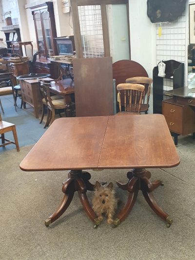 Good Antique Regency Dining Table Seats 8 - Image 7