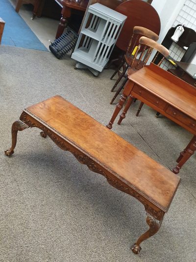 Good Antique 1930's Walnut Coffee Table - Image 3