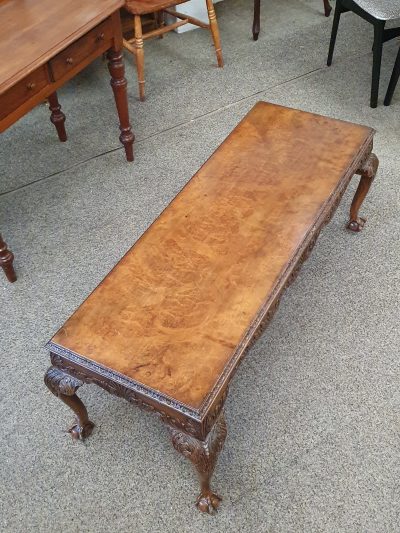 Good Antique 1930's Walnut Coffee Table - Image 2