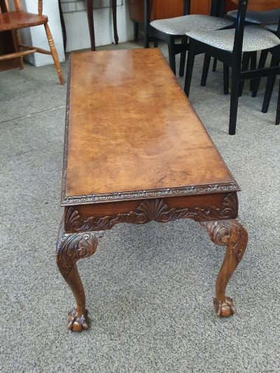 Good Antique 1930's Walnut Coffee Table - Image 6