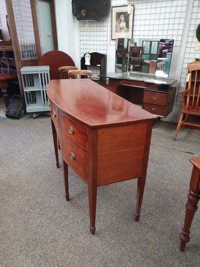 Antique Georgian Revival Bow Front Sideboard - Image 2