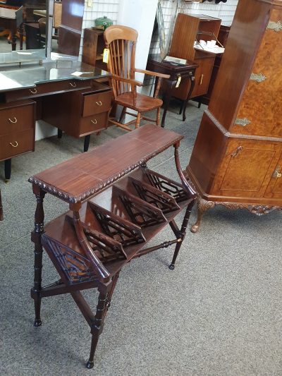 Antique Victorian Style Book Trough Bookcase - Image 6