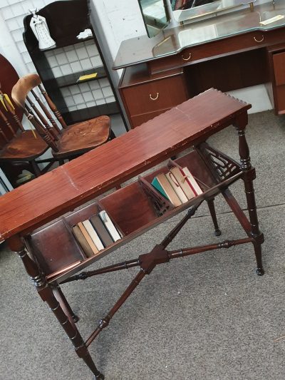 Antique Victorian Style Book Trough Bookcase - Image 5