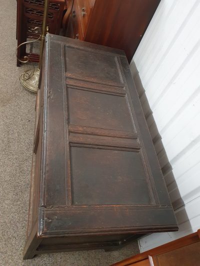 Antique 18thC Oak Georgian Coffer - Image 5